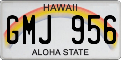 HI license plate GMJ956
