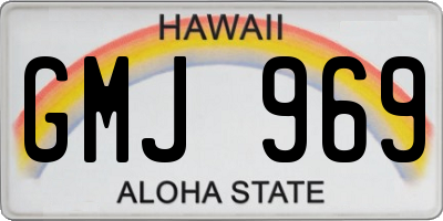 HI license plate GMJ969