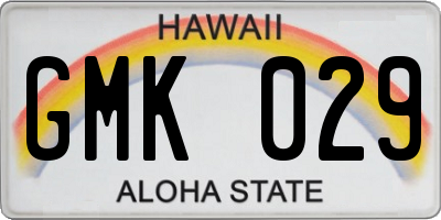 HI license plate GMK029