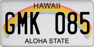 HI license plate GMK085