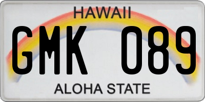 HI license plate GMK089