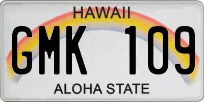 HI license plate GMK109