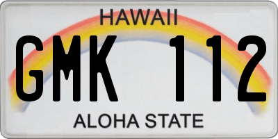 HI license plate GMK112