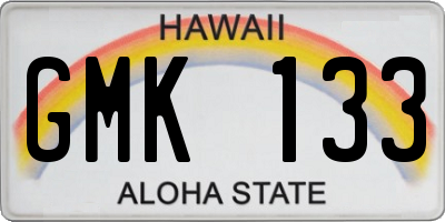HI license plate GMK133