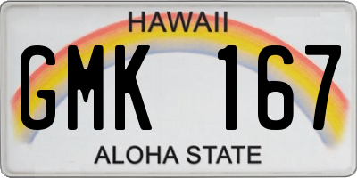 HI license plate GMK167
