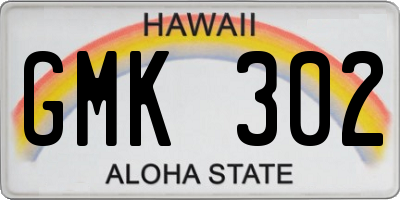 HI license plate GMK302