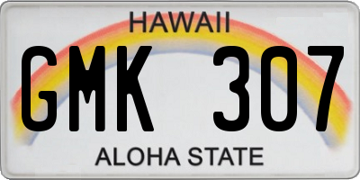 HI license plate GMK307