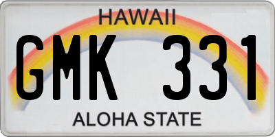 HI license plate GMK331