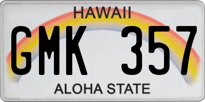 HI license plate GMK357