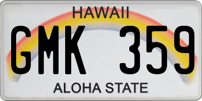 HI license plate GMK359