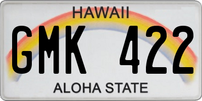 HI license plate GMK422