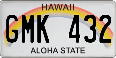 HI license plate GMK432