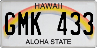 HI license plate GMK433