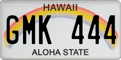 HI license plate GMK444