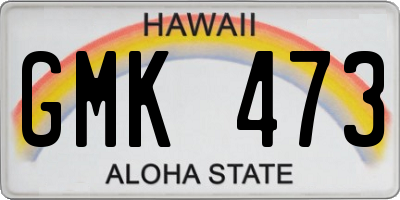 HI license plate GMK473