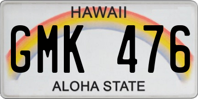 HI license plate GMK476