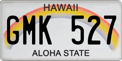 HI license plate GMK527