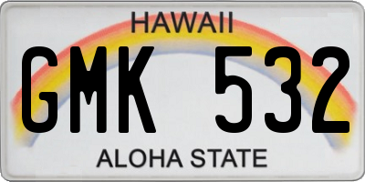 HI license plate GMK532