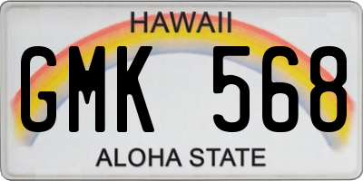 HI license plate GMK568