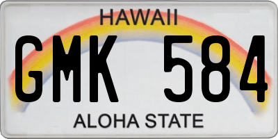 HI license plate GMK584