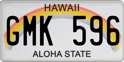 HI license plate GMK596