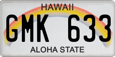 HI license plate GMK633