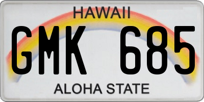 HI license plate GMK685