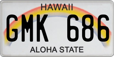 HI license plate GMK686