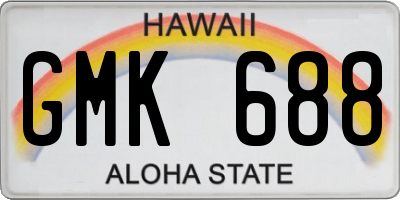 HI license plate GMK688