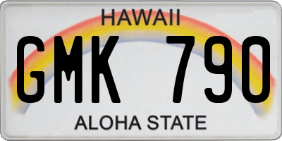 HI license plate GMK790