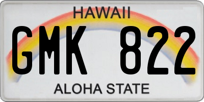HI license plate GMK822
