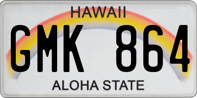 HI license plate GMK864