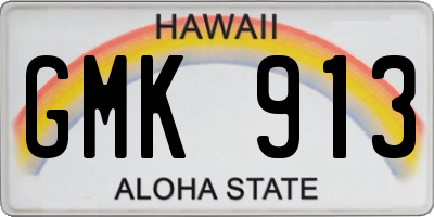 HI license plate GMK913
