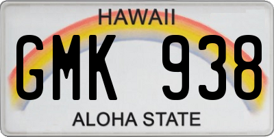 HI license plate GMK938