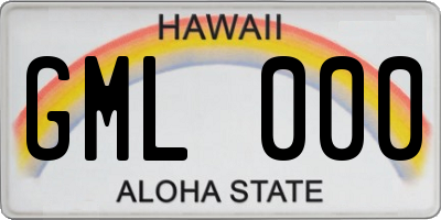 HI license plate GML000