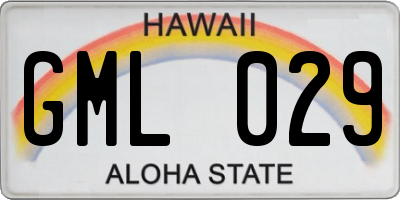 HI license plate GML029