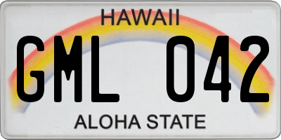 HI license plate GML042