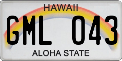 HI license plate GML043