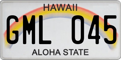 HI license plate GML045