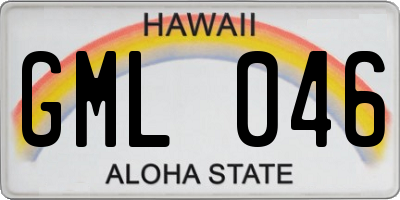 HI license plate GML046