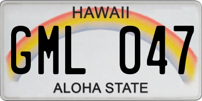 HI license plate GML047