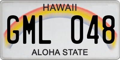 HI license plate GML048