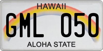 HI license plate GML050