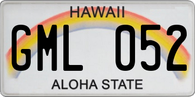 HI license plate GML052