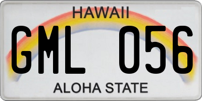 HI license plate GML056