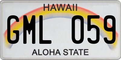 HI license plate GML059