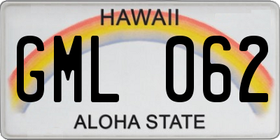 HI license plate GML062