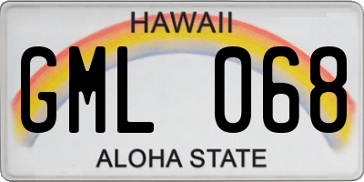 HI license plate GML068