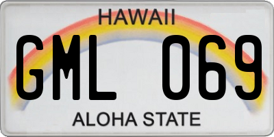 HI license plate GML069