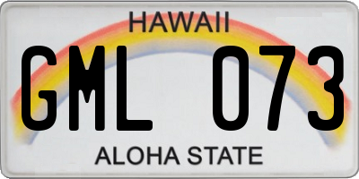 HI license plate GML073